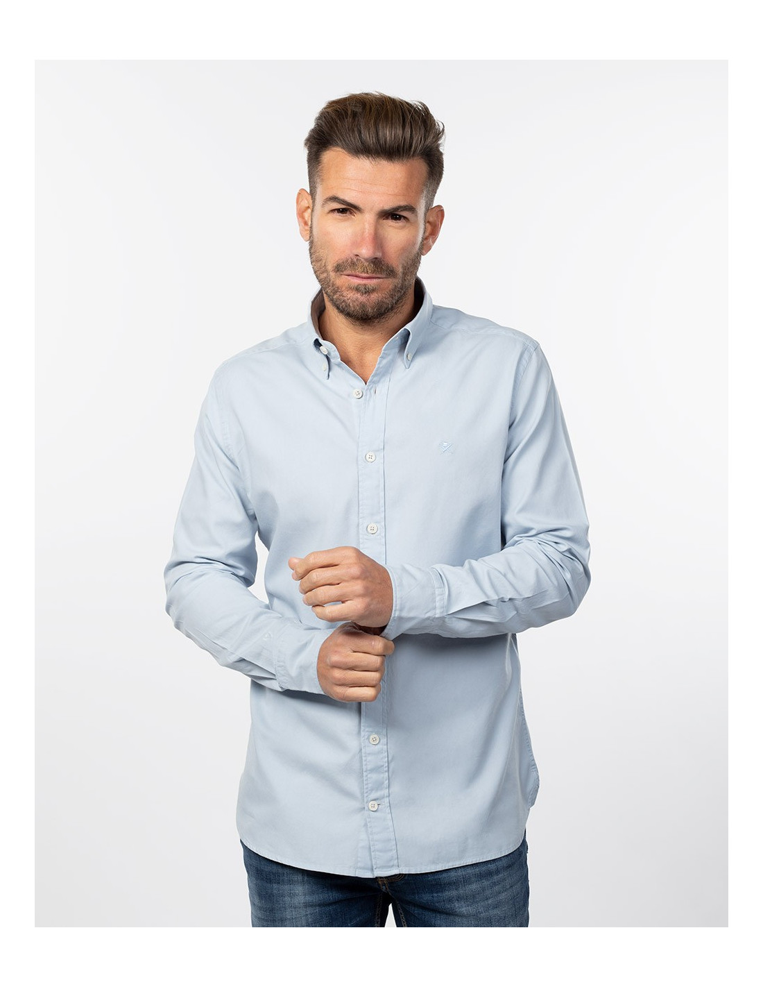 Chemise Oxford teinte en pièce HACKETT 1