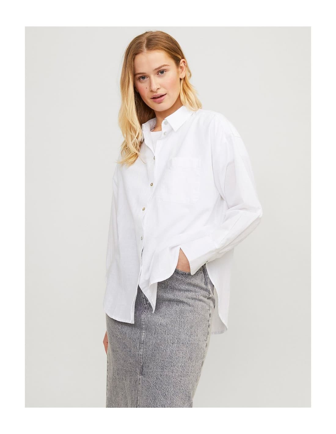 Chemise JJXX Jamie LS RLX en lin mélangé 1