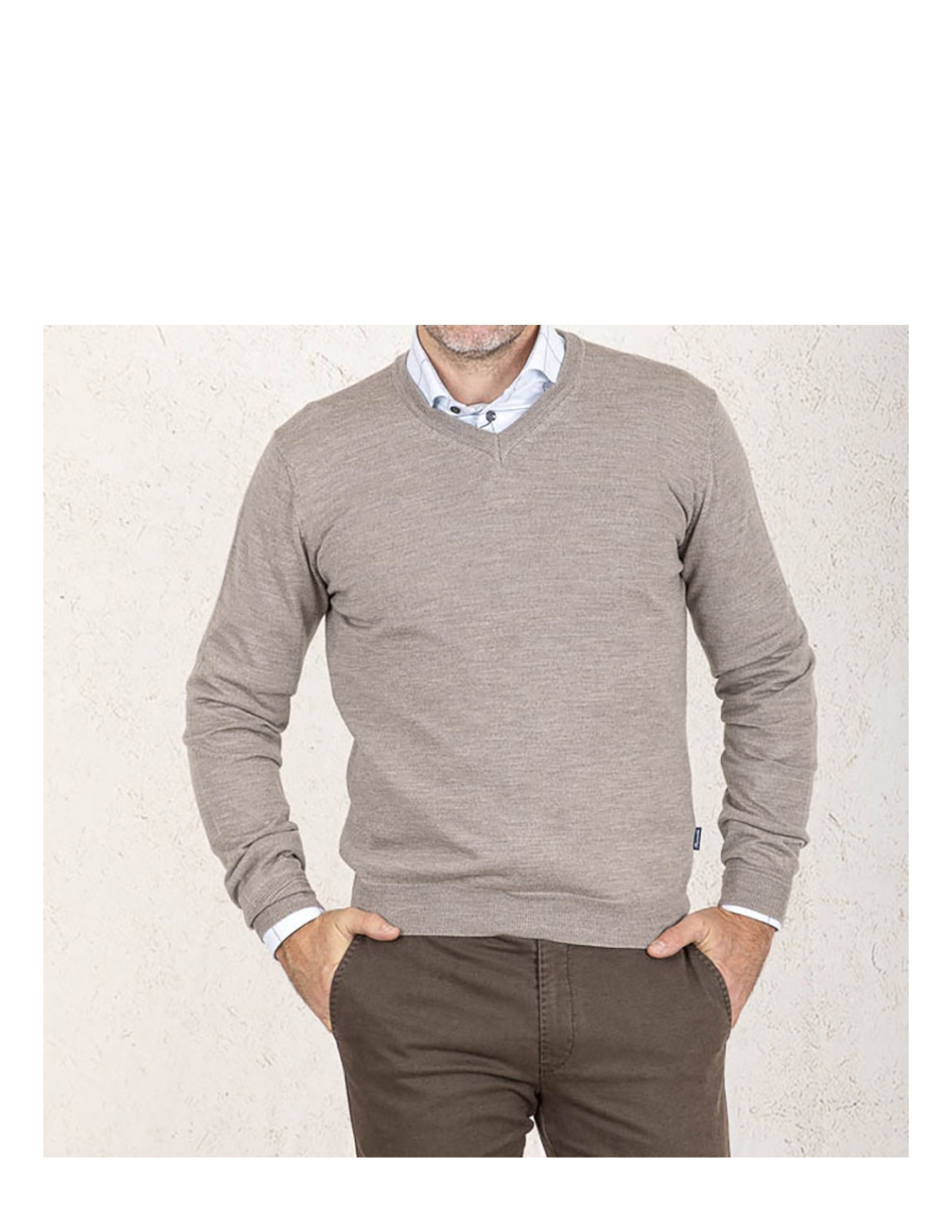 FAçONNABLE Merino Vneck - Pull 1