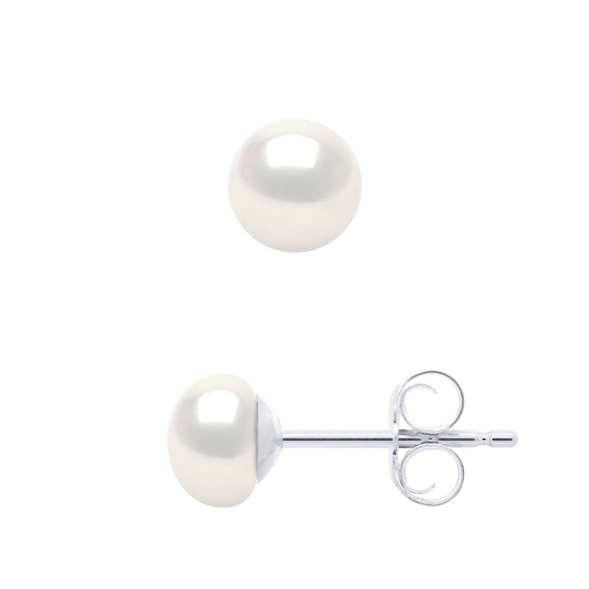 Boucles Perles 5-6mm Argent 4