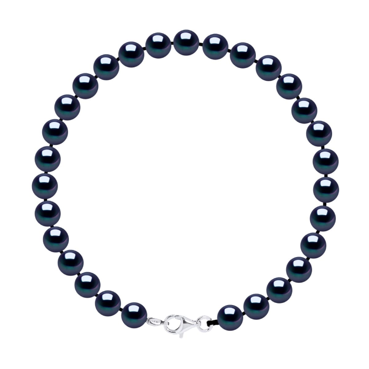 Bracelet Véritables Perles d'Eau Douce Rondes 6-7 mm — Argent 925 Millièmes — 18 cm 1
