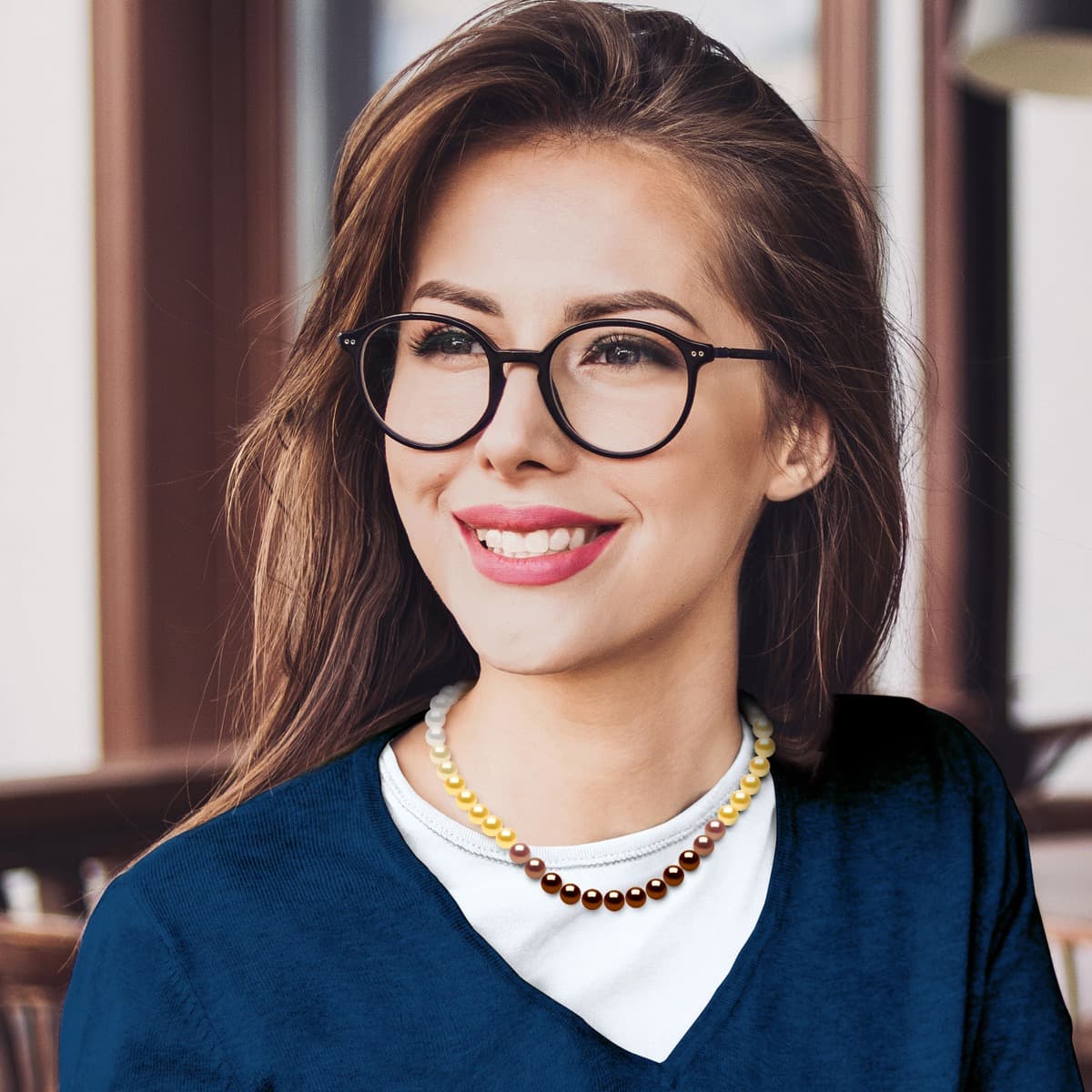 Collier Véritables Perles d'Eau Douce Rondes 8-9 mm — Argent 925 Millièmes — 42 cm 2