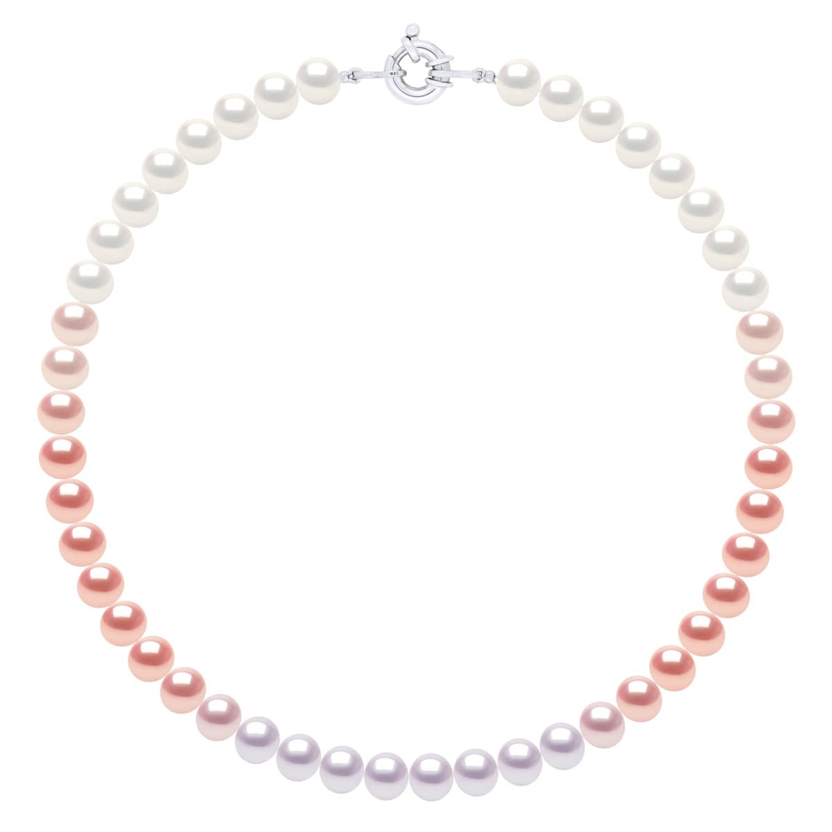 Collier Véritables Perles d'Eau Douce Rondes 8-9 mm — Argent 925 Millièmes — 42 cm 1