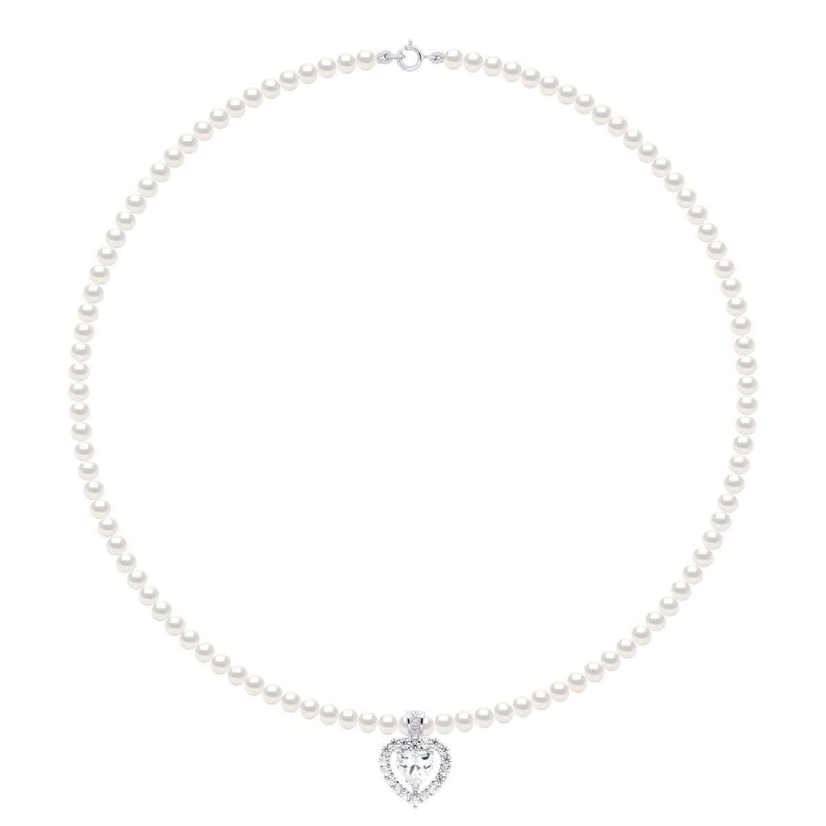 Collier Véritables Perles d'Eau Douce Semi-Rondes 5-6 mm — Argent 925 Millièmes — 45 cm 3