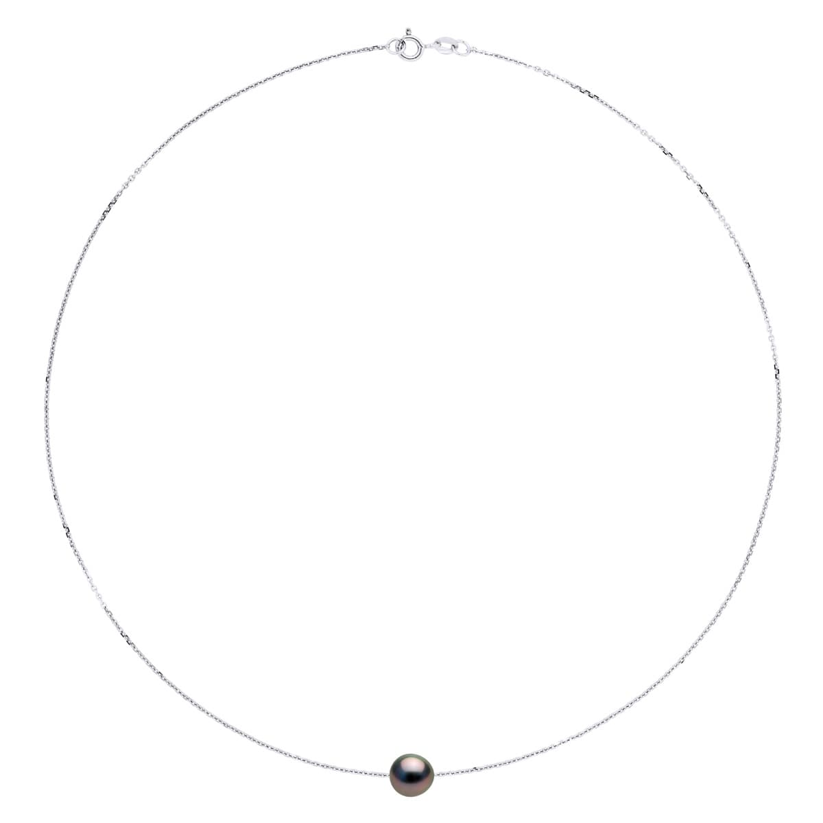 Collier Véritable Perle de Tahiti Ronde 8-9 mm — Argent 925 Millièmes Rhodié — 42 cm 3