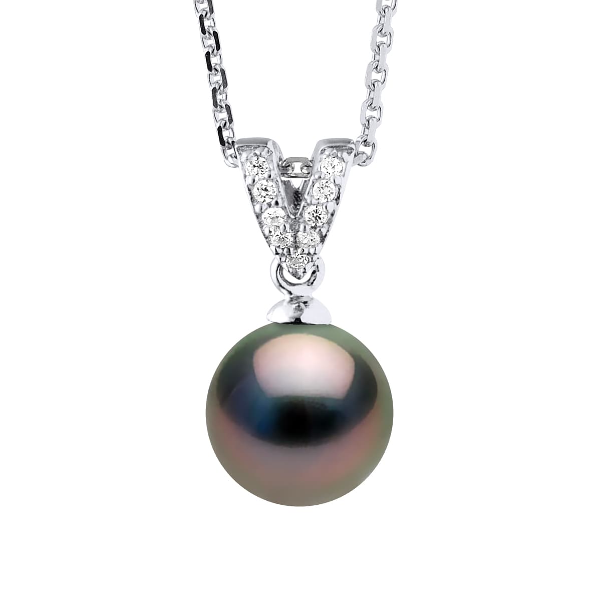 Collier Véritable Perle de Tahiti Ronde — Argent 925 Millièmes — 42 cm 1