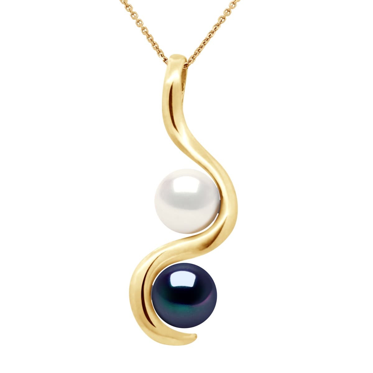 Collier Véritables Perles d'Eau Douce Rondes 7-8 mm — Or Jaune 750 Millièmes — 42 cm 1