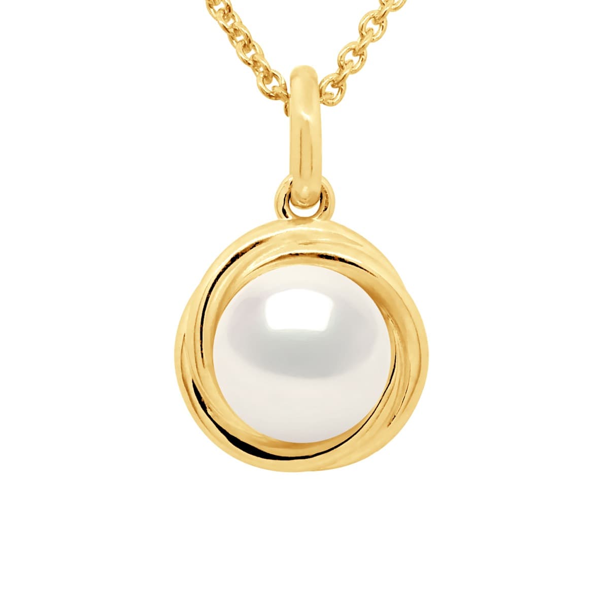 Collier Véritable Perle d'Eau Douce Ronde 10-11 mm — Or Jaune 375 Millièmes — 42 cm 1