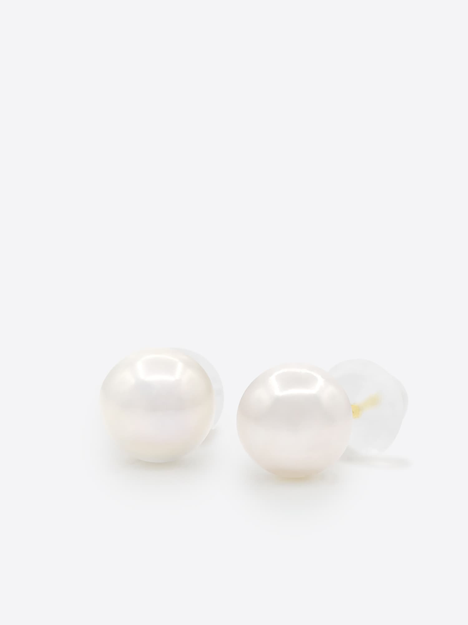 Boucles d'Oreilles Véritables Perles d'Eau Douce Bouton 5-6 mm — Or 375 Millièmes 1