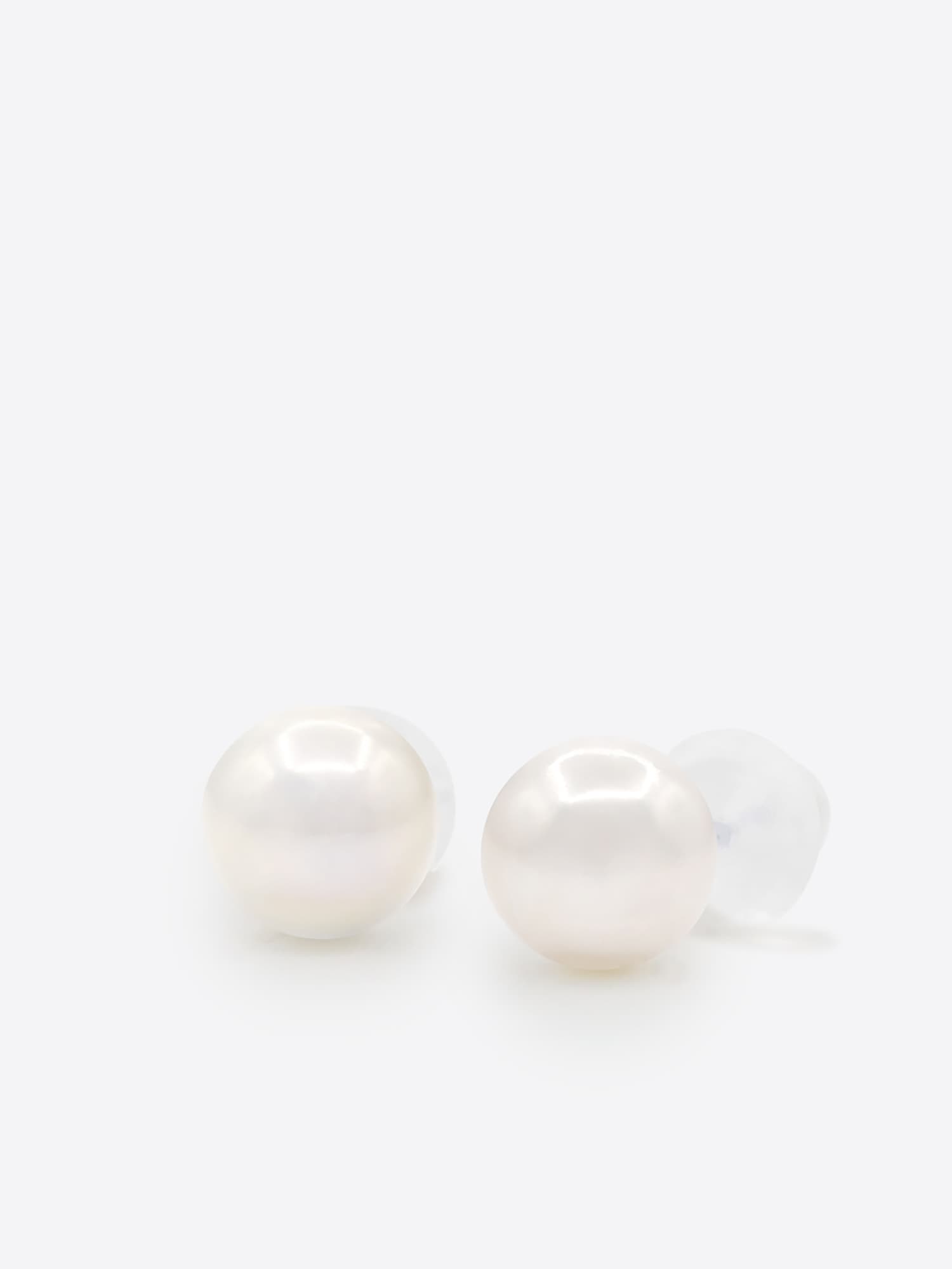 Boucles d'Oreilles Véritables Perles d'Eau Douce Bouton 5-6 mm — Or 375 Millièmes 1