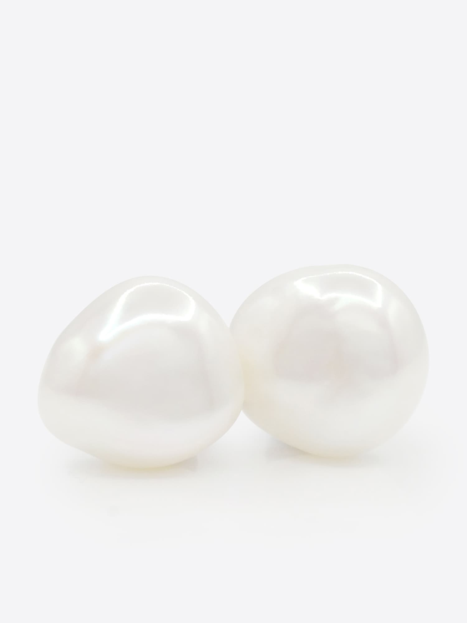 Boucles d'Oreilles Véritables Perles d'Eau Douce Baroques 12-13 mm — Or Jaune 375 Millièmes 1