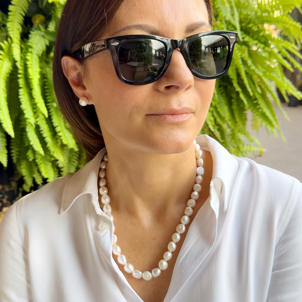 Collier Véritables Perles d'Eau Douce Baroques 6-7 mm — Or Jaune 375 Millièmes — 50 cm 2