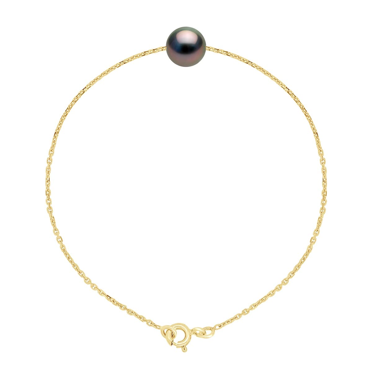Bracelet Véritable Perle de Tahiti Ronde 8-9 mm — Or Jaune 375 Millièmes — 18 cm 1