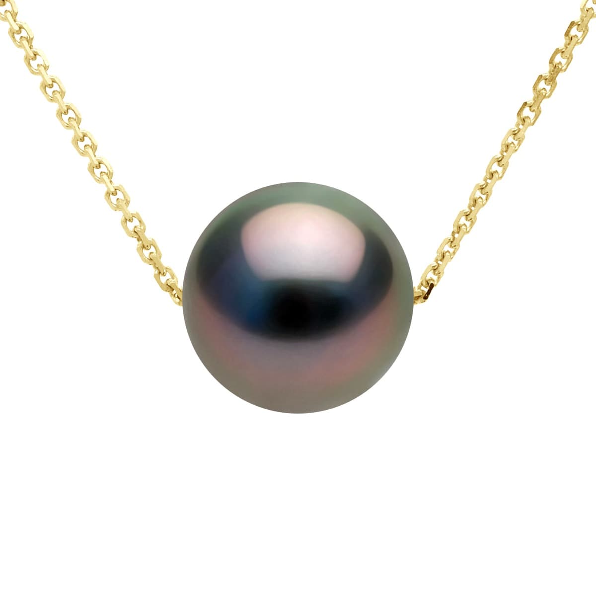 Collier Véritable Perle de Tahiti Ronde 8-9 mm — Or Jaune 375 Millièmes — 42 cm 1