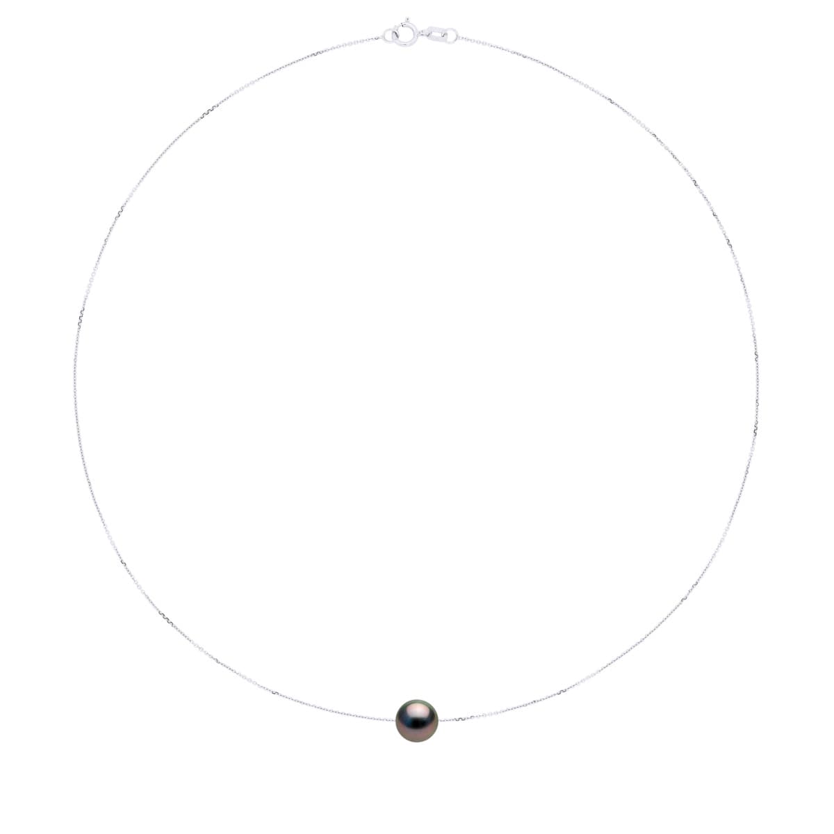 Collier Véritable Perle de Tahiti Ronde 8-9 mm — Or Blanc 375 Millièmes — 42 cm 3