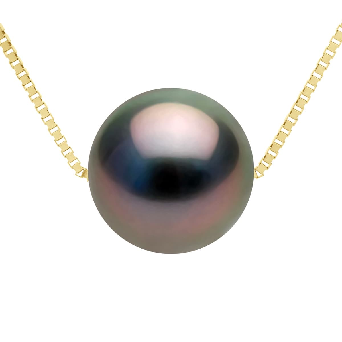 Collier Véritable Perle de Tahiti Ronde 10-11 mm — Or Jaune 750 Millièmes — 42 cm 1