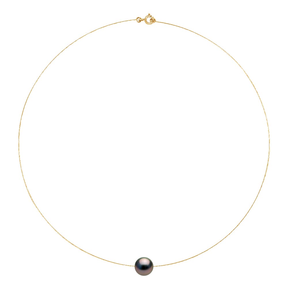 Collier Véritable Perle de Tahiti Ronde 10-11 mm — Or Jaune 375 Millièmes — 42 cm 1