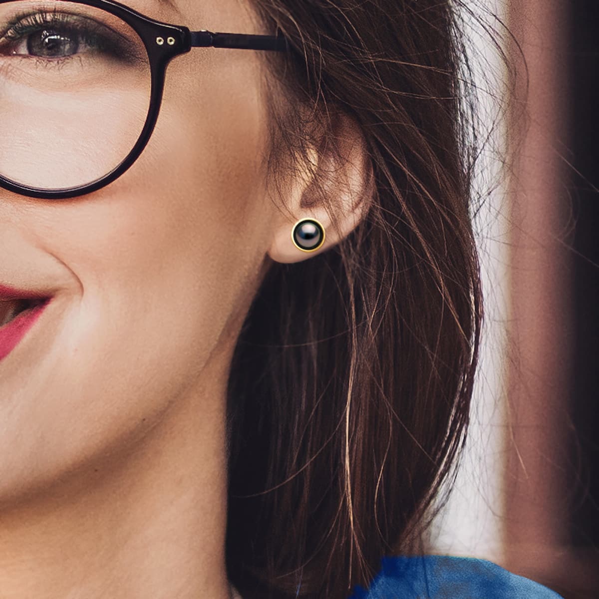 Boucles d'Oreilles Véritables Perles de Tahiti Rondes 9-10 mm — Or Jaune 375 Millièmes 4