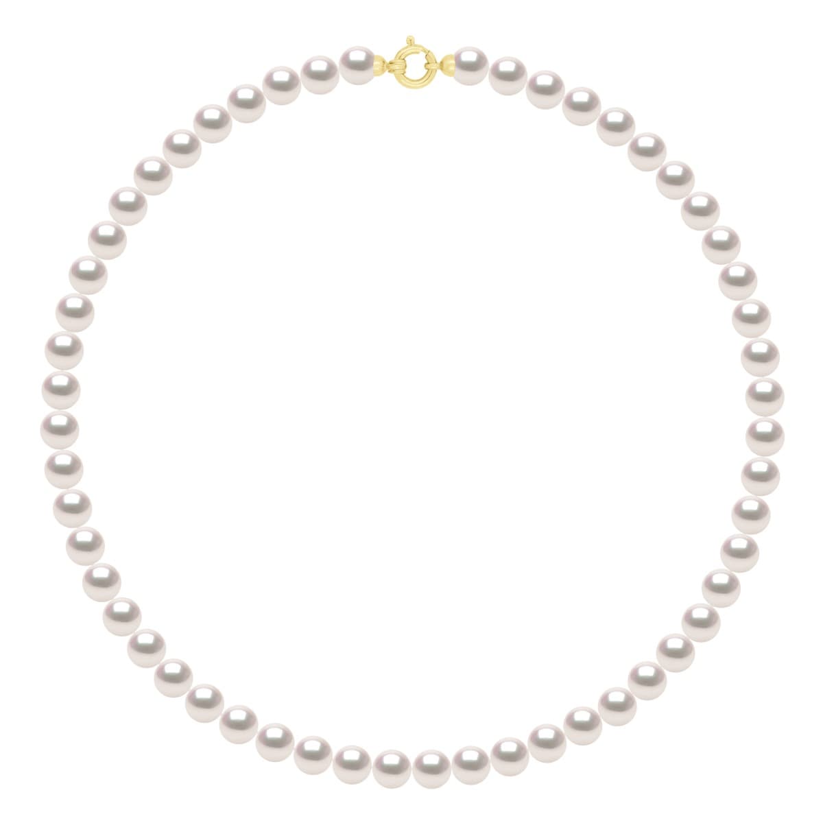 Collier Véritables Perles Akoya Rondes 7-8 mm — Or Jaune 750 Millièmes — 45 cm 1