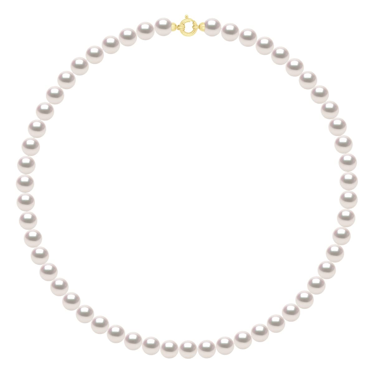 Collier Véritables Perles Akoya Rondes 8-8.5 mm — Or Jaune 750 Millièmes — 45 cm 1