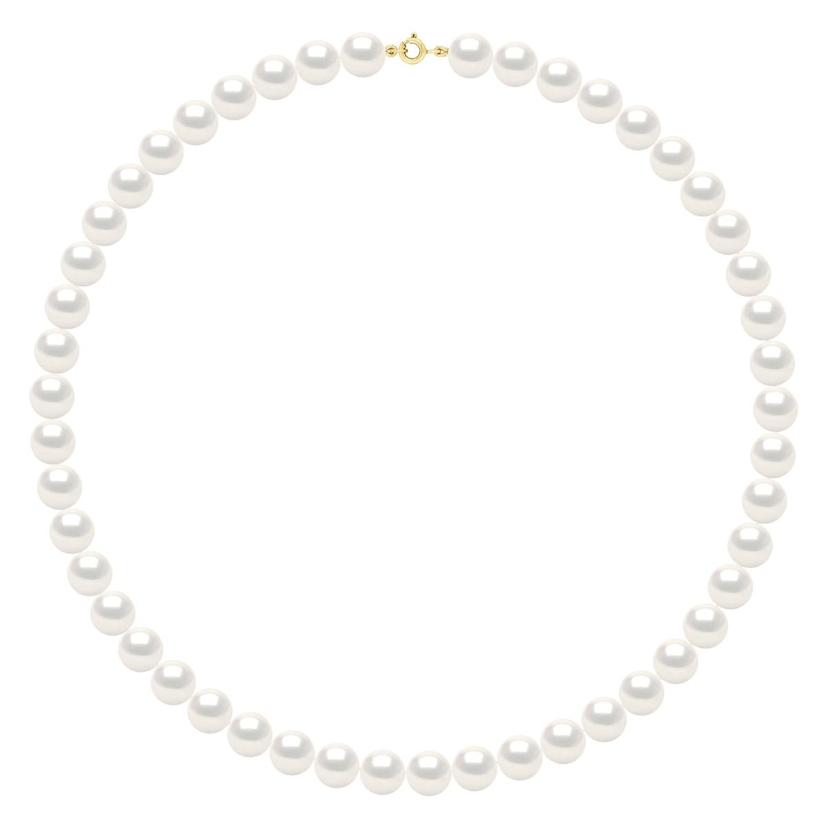 Collier Véritables Perles d'Eau Douce Rondes 10-11 mm — Or Jaune 375 Millièmes — 50 cm 1
