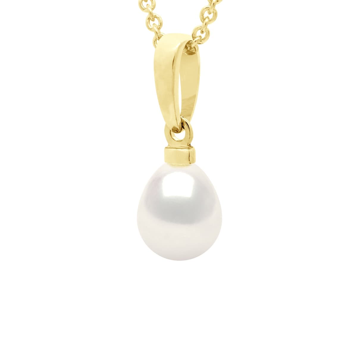 Pendentif Véritables Perles de Culture d'Eau Douce Poires 6-7 mm — Vermeil 1