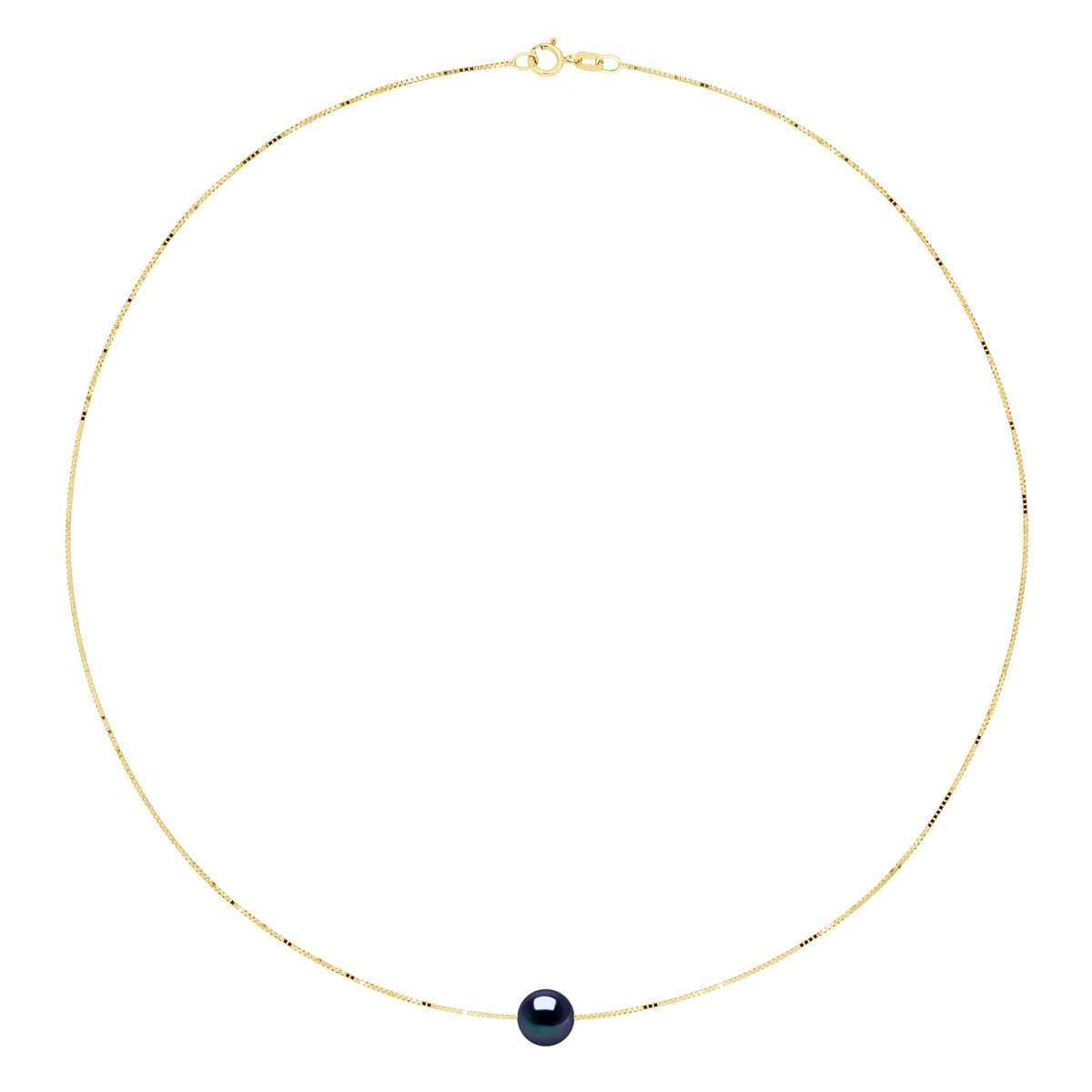 Collier Maille Vénitienne Véritable Perle d'Eau Douce Traversante Ronde 8-9 mm — Vermeil — 42 cm 2
