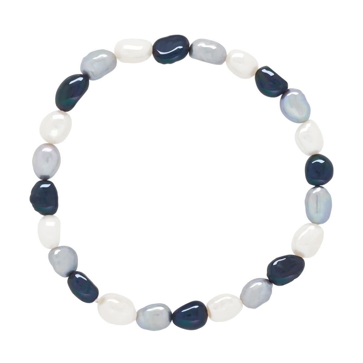 Bracelet Véritables Perles de Culture d'Eau Douce Baroques 6-7 mm — Argent 925 Millièmes — 18 cm 1