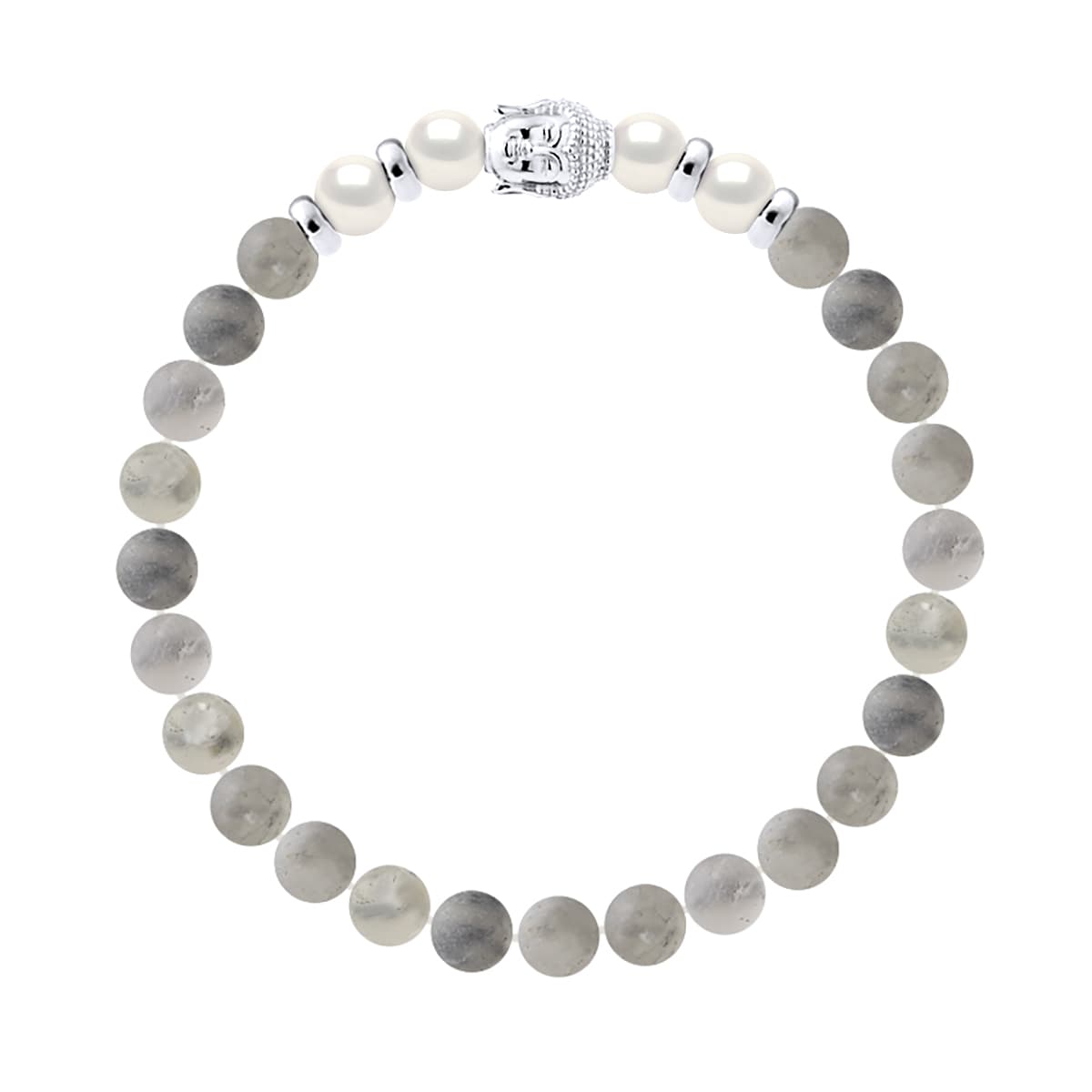 Bracelet Véritables Perles de Culture d'Eau Douce Rondes 6-7 mm — Argent 925 Millièmes — 18 cm 1