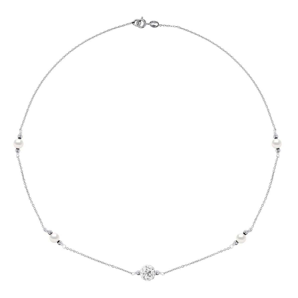 Collier Véritables Perles de Culture d'Eau Douce Rondes 5-6 mm — Argent 925 Millièmes — 42 cm 1
