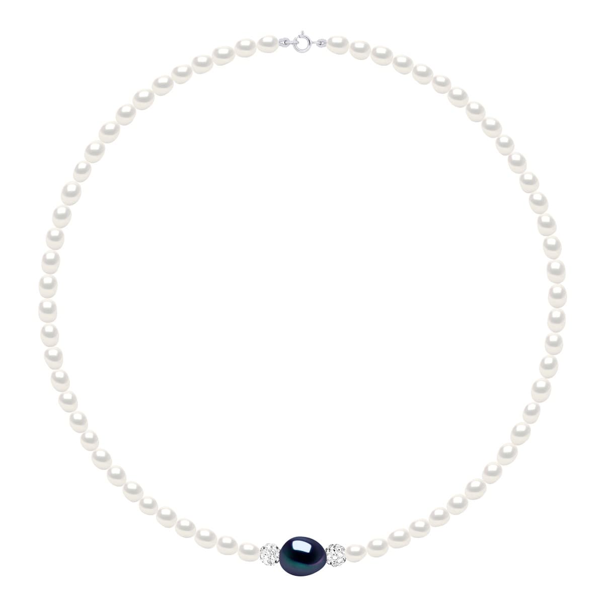 Collier Perles de Culture d'Eau Douce Baroques 11-12 mm — Argent 925 Millièmes Rhodié — 42 cm 1