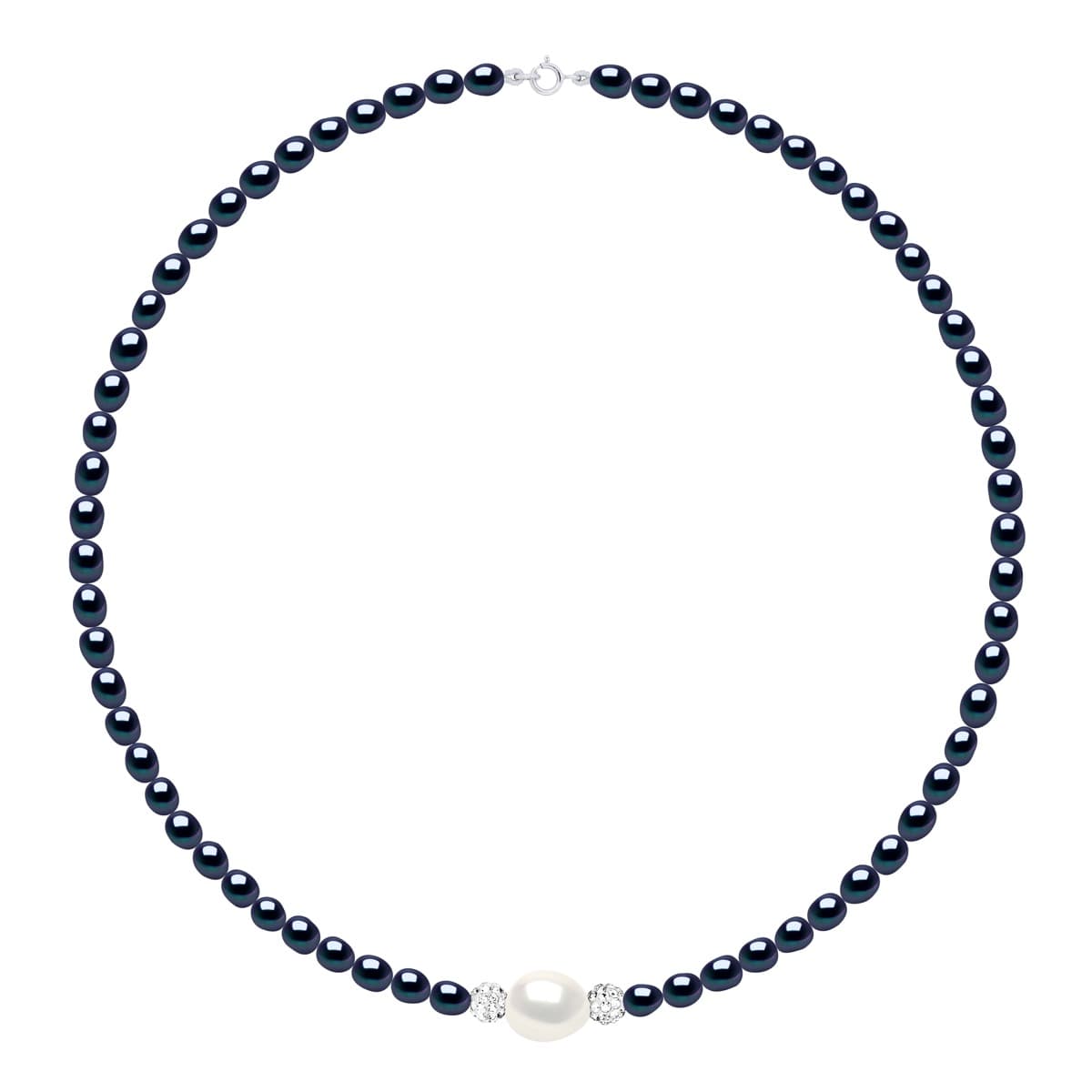 Collier Perles de Culture d'Eau Douce Baroques 11-12 mm — Argent 925 Millièmes Rhodié — 42 cm 1