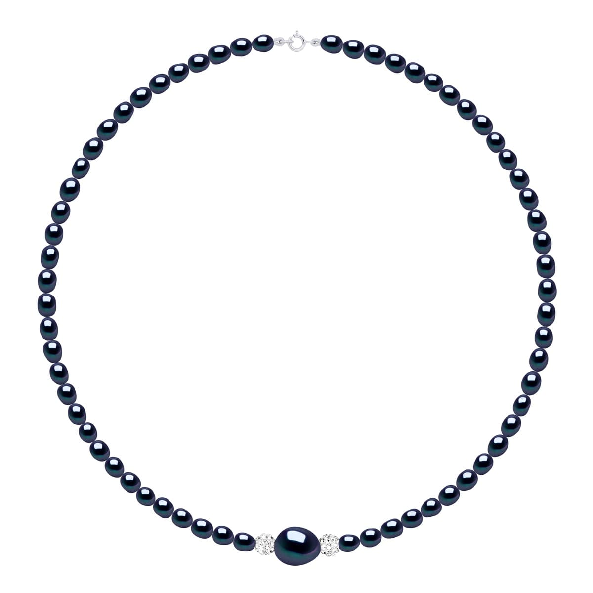 Collier Perles de Culture d'Eau Douce Baroques 11-12 mm — Argent 925 Millièmes Rhodié — 42 cm 1