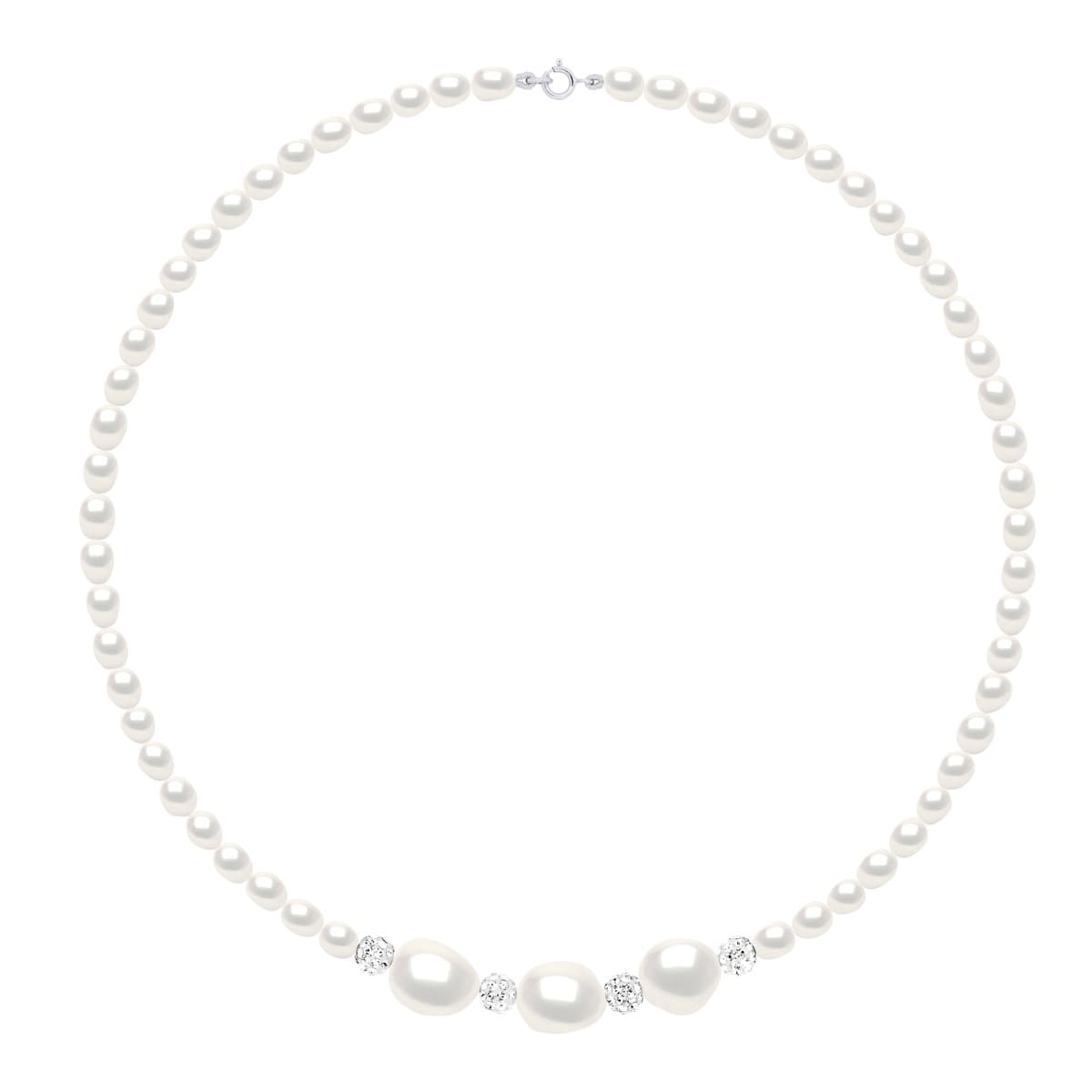 Collier Perles de Culture d'Eau Douce Baroques 11-12 mm — Argent 925 Millièmes Rhodié — 42 cm 1