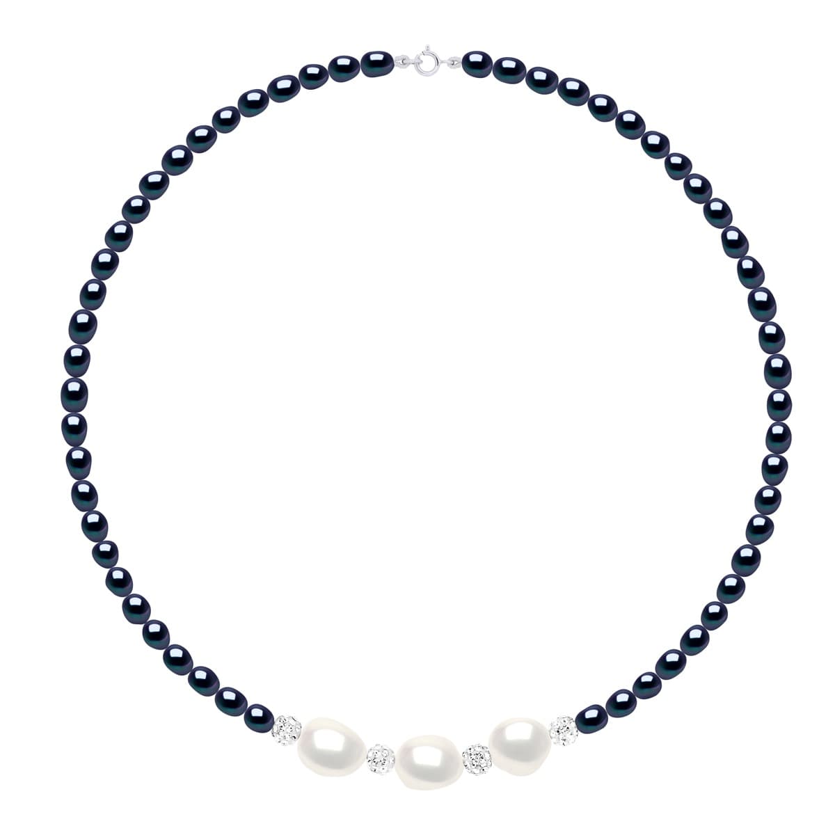 Collier Perles de Culture d'Eau Douce Baroques 11-12 mm — Argent 925 Millièmes Rhodié — 42 cm 1