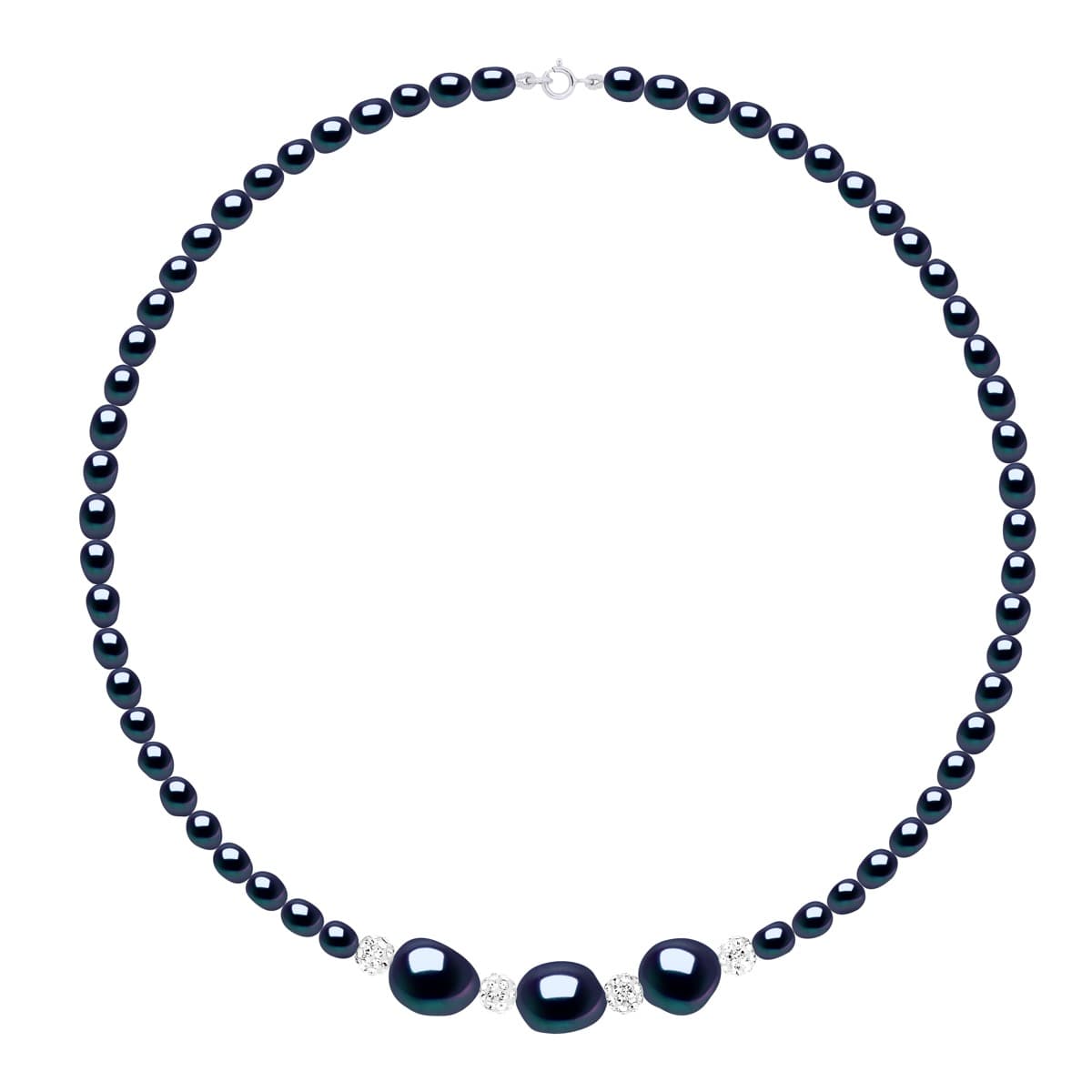 Collier Perles de Culture d'Eau Douce Baroques 11-12 mm — Argent 925 Millièmes Rhodié — 42 cm 1