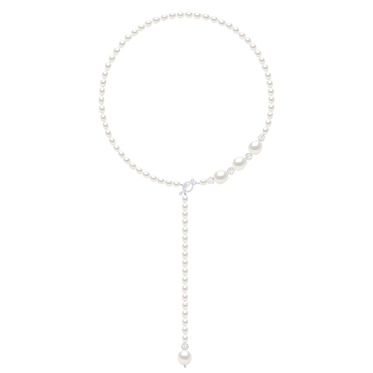 Collier Perles de Culture d'Eau Douce Baroques 11-12 mm — Argent 925 Millièmes Rhodié — 42 cm 1