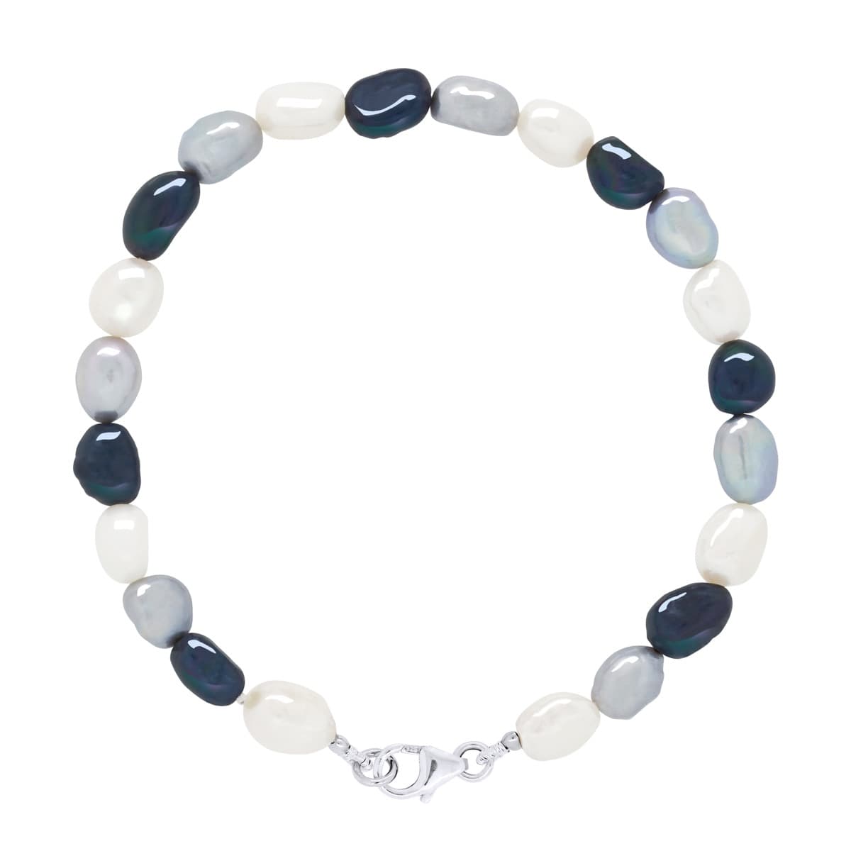 Bracelet Véritables Perles de Culture d'Eau Douce Baroques 6-7 mm — Argent 925 Millièmes — 18 cm 1