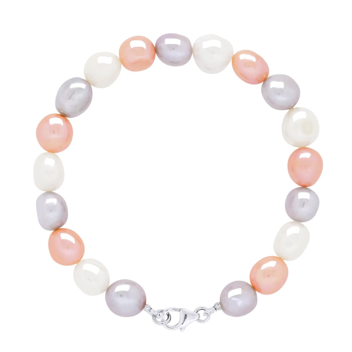 Bracelet Véritables Perles de Culture d'Eau Douce Baroques 8-9 mm — Argent 925 Millièmes — 18 cm 1