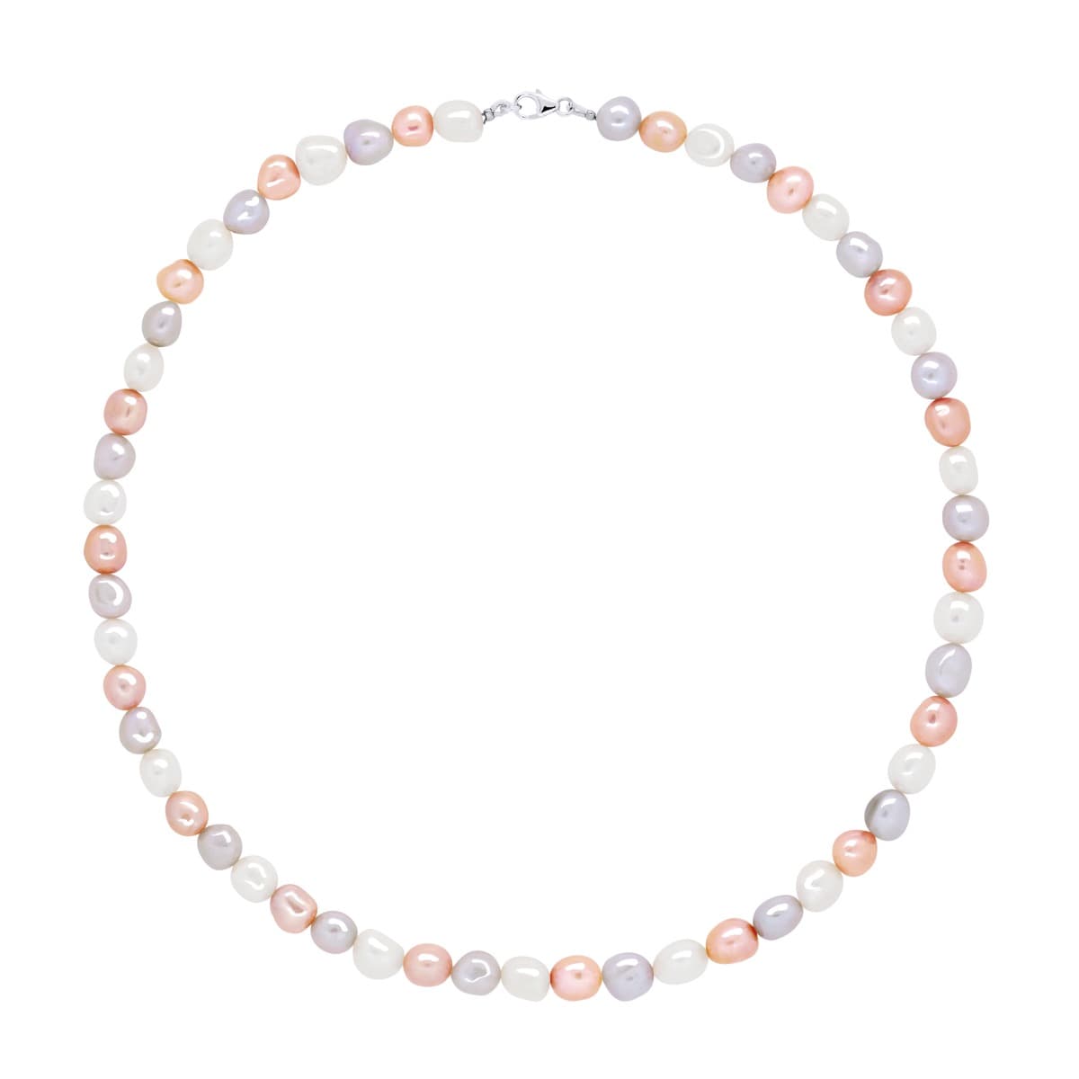 Collier Véritables Perles de Culture d'Eau Douce Baroques 8-9 mm — Argent 925 Millièmes — 42 cm 1