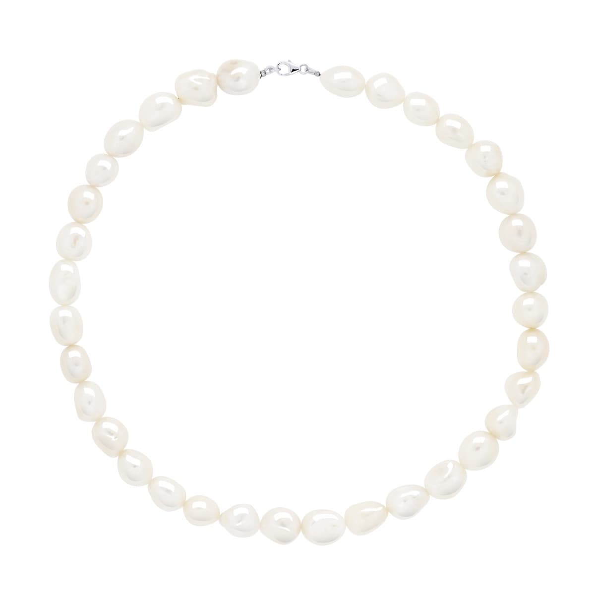 Collier Véritables Perles de Culture d'Eau Douce Baroques 11-12 mm — Argent 925 Millièmes — 42 cm 1