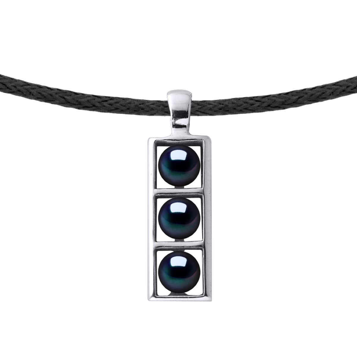Collier Véritables Perles d'Eau Douce Boutons 5-6 mm — Argent 925 Millièmes Rhodié — 50 cm — Homme 1