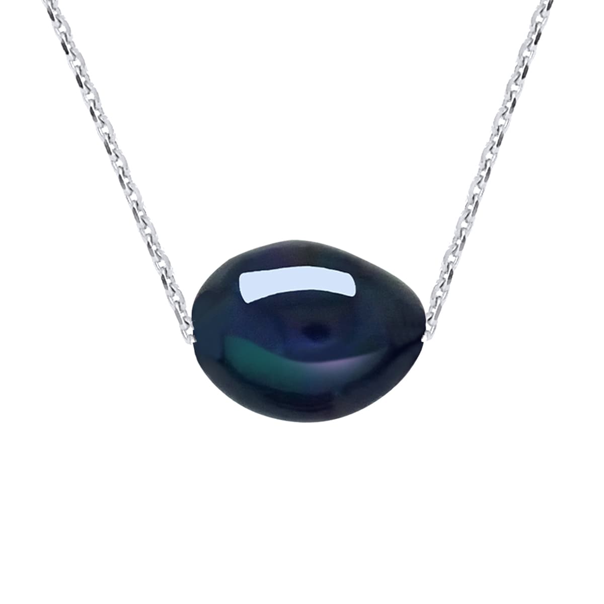 Collier Véritable Perle de Culture d'Eau Douce Baroque 8-9 mm — Or Jaune 375 Millièmes — 45 cm 1