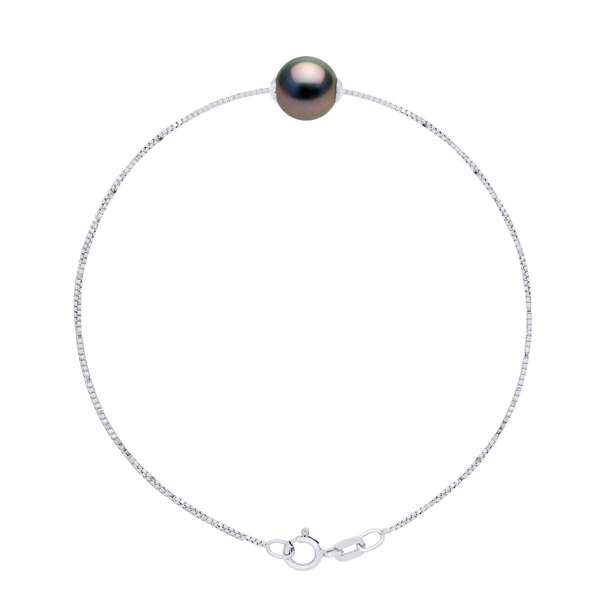 Bracelet Véritable Perle de Tahiti Ronde 8-9 mm — Or 375 Millièmes — 18 cm 1