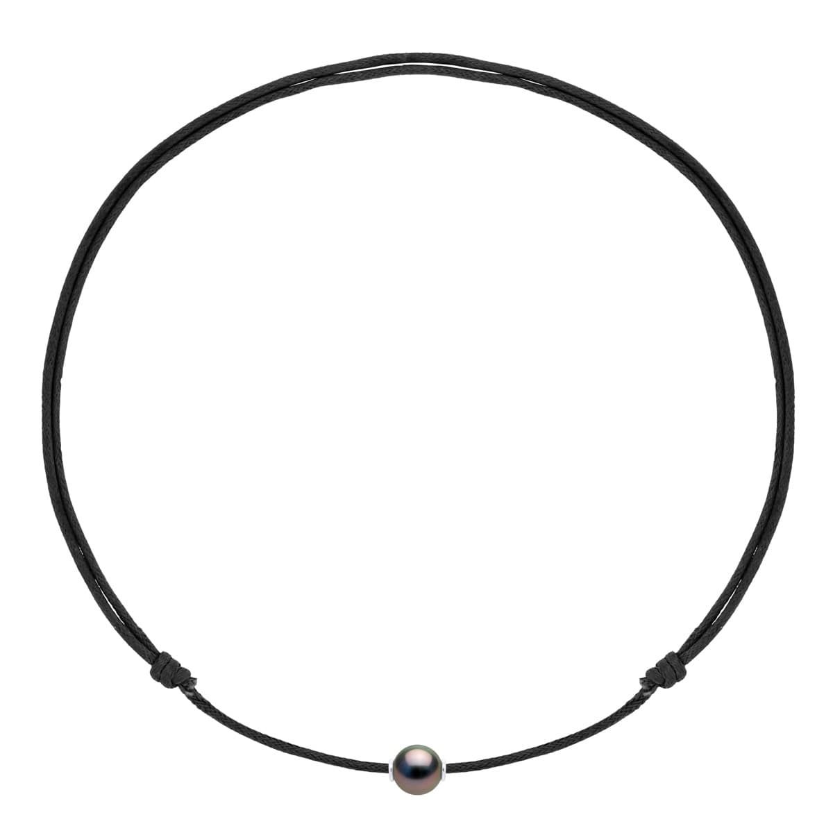 Collier Véritable Perle de Tahiti Ronde 10-11 mm — Argent 925 Millièmes — 50 cm — Homme 1