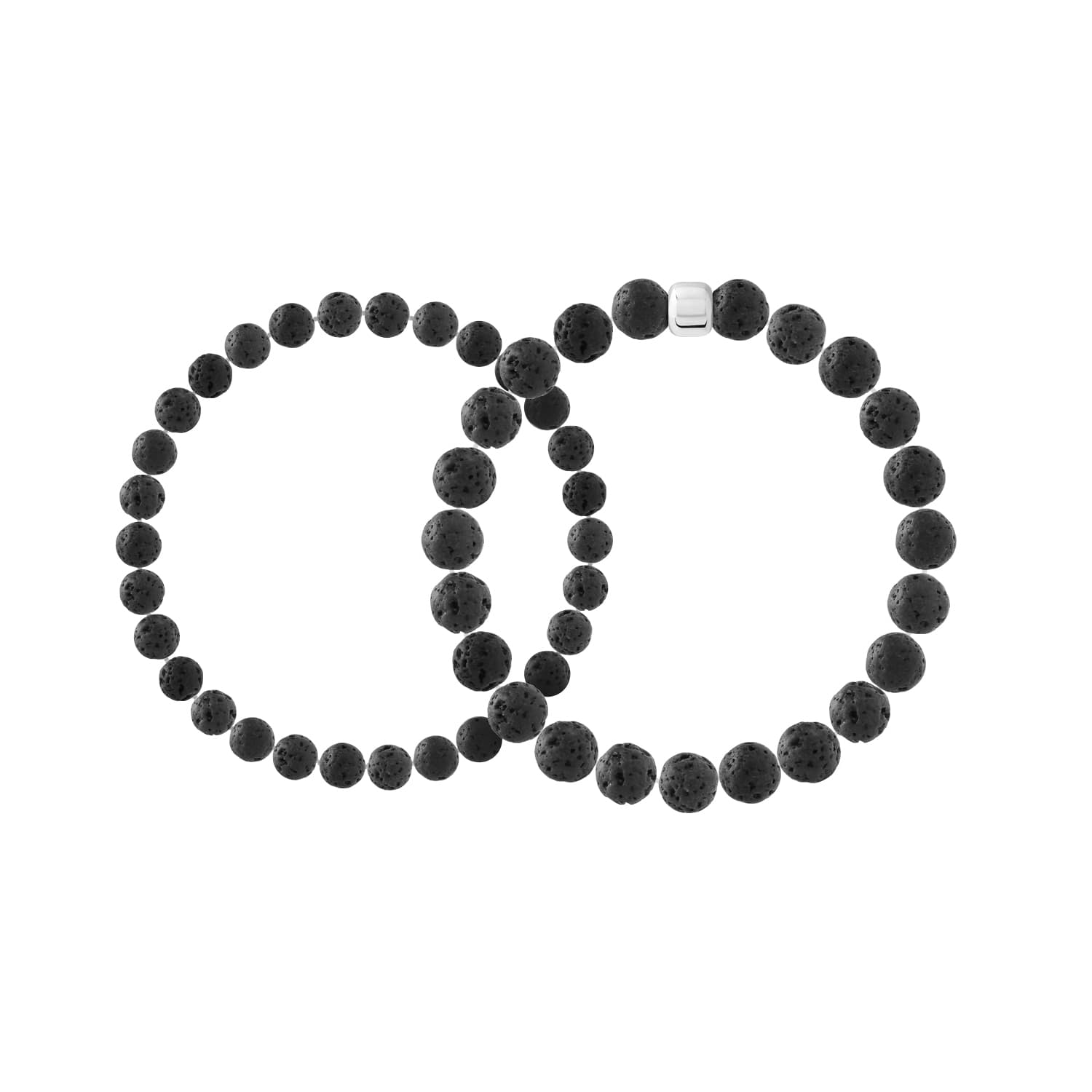 Ensemble de 2 Bracelets — Argent 925 Millièmes Rhodié — 19 cm — Homme 1