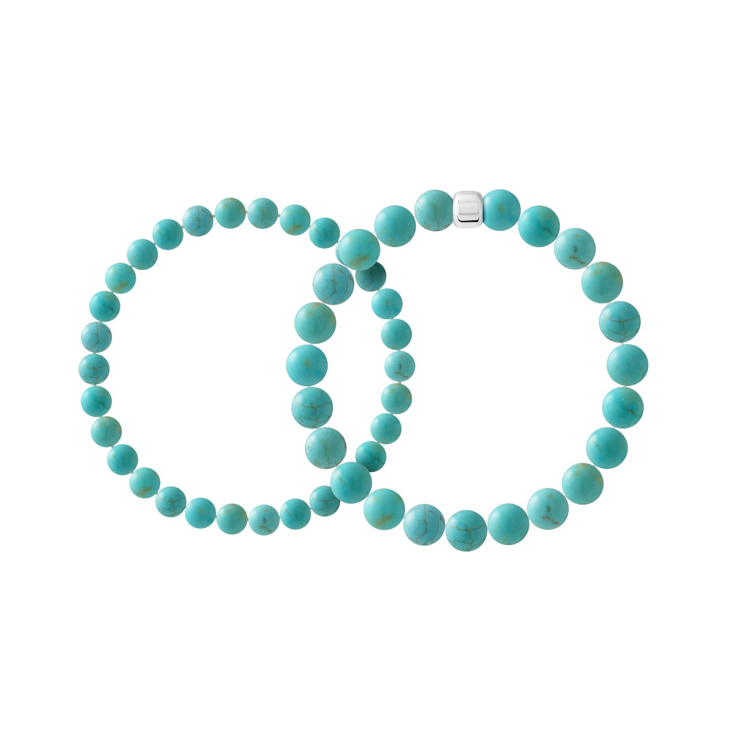 Ensemble de 2 Bracelets — Argent 925 Millièmes Rhodié — 19 cm — Homme 1