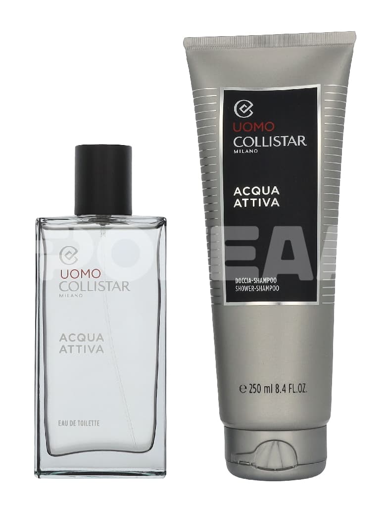 Collistar Uomo Acqua Attiva Giftset 350ml - Acqua Attiva Edt Spray 100 ml / Acqua Attiva Shampoo 250 ml 2