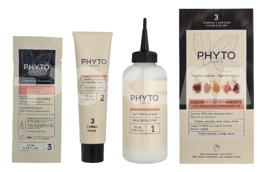 Phyto Phytocolor Permanent Color 110ml - #03 Dark Brown 1