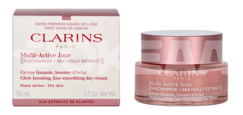 Clarins Multi-Active Jour Day Cream Dry Skin with Niacinamide + Sea Holly Extract 50ml - Dry Skin 1